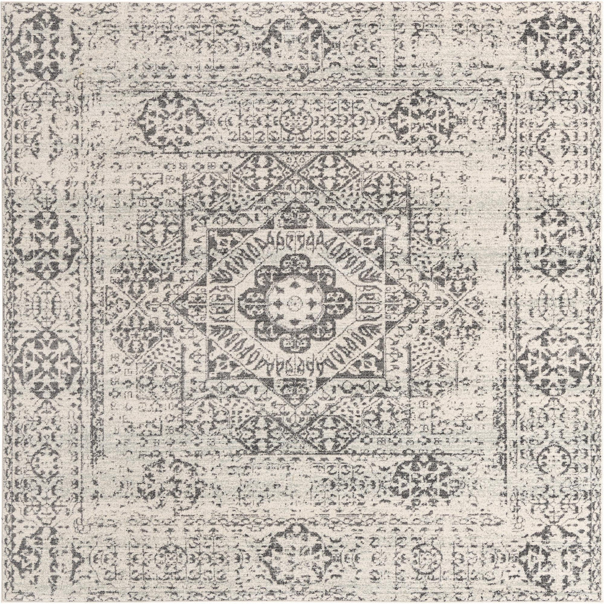 Antique Tapestry Collection Area Rug -  Chantilly Square Beige  lifestyle 31