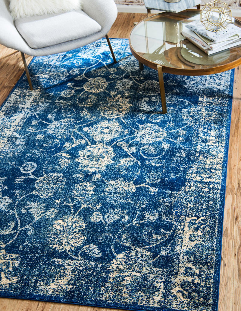 Antique Tapestry Collection Area Rug -  Eltham Rectangle Dark Blue  lifestyle 3