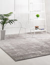 Antique Tapestry Collection Area Rug -  Eltham Square Dark Gray  lifestyle 20