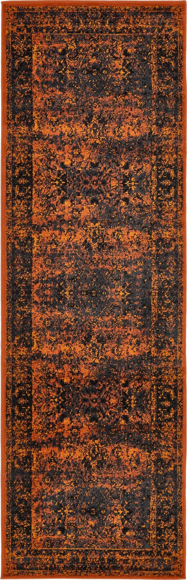 Ankara Elegance Collection Area Rug -  Ephesus (Terracotta and Black) Runner Terracotta and Black  lifestyle 5