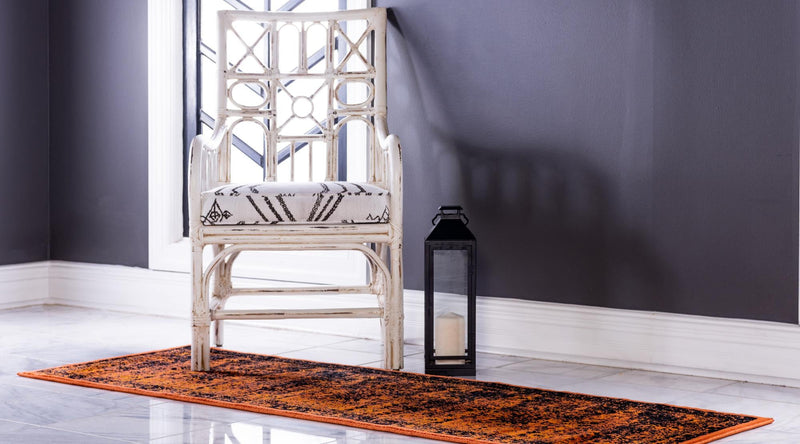 Ankara Elegance Collection Area Rug -  Ephesus (Terracotta and Black) Runner Terracotta and Black  lifestyle 7