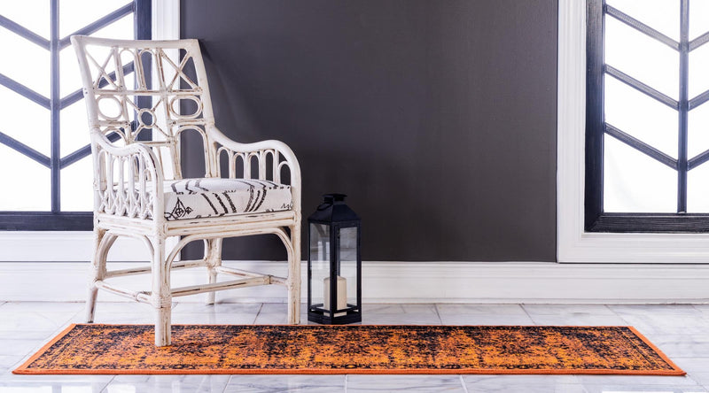 Ankara Elegance Collection Area Rug -  Ephesus (Terracotta and Black) Runner Terracotta and Black  lifestyle 8