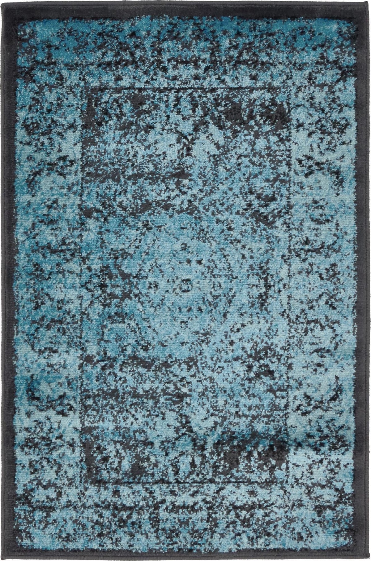 Ankara Elegance Collection Area Rug -  Ephesus Rectangle Black and Blue  lifestyle 3