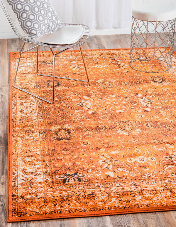 Ankara Elegance Collection Area Rug -  Ephesus (Terracotta and White) Rectangle Terracotta and White  lifestyle 4