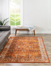 Ankara Elegance Collection Area Rug -  Ephesus (Terracotta and White) Rectangle Terracotta and White  lifestyle 2
