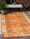Ankara Elegance Collection Area Rug -  Ephesus (Terracotta and White) Rectangle Terracotta and White  lifestyle 9