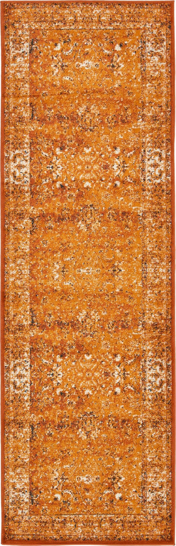 Ankara Elegance Collection Area Rug -  Ephesus (Terracotta and White) Runner Terracotta and White  lifestyle 12