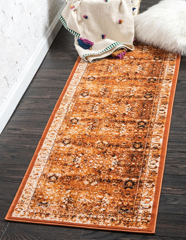 Ankara Elegance Collection Area Rug -  Ephesus (Terracotta and White) Runner Terracotta and White  lifestyle 13