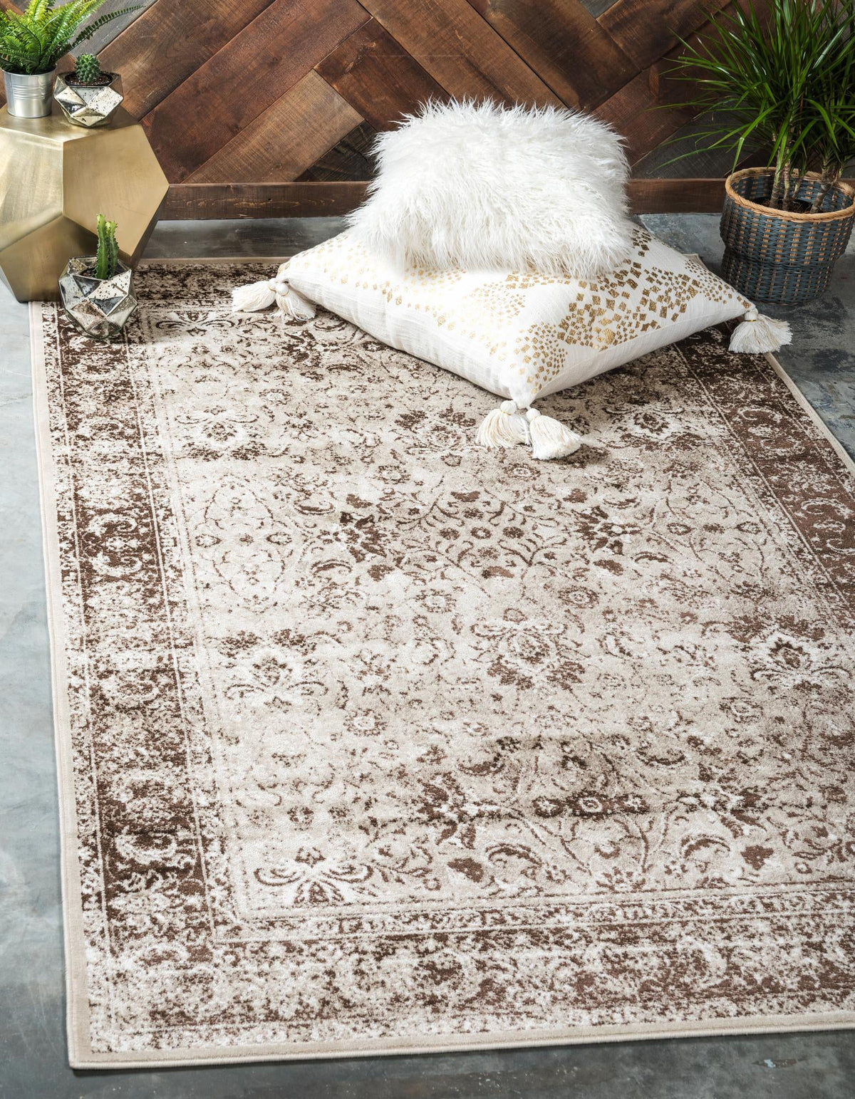 Ankara Elegance Collection Area Rug -  Ephesus (Cream) Rectangle Cream  lifestyle 5