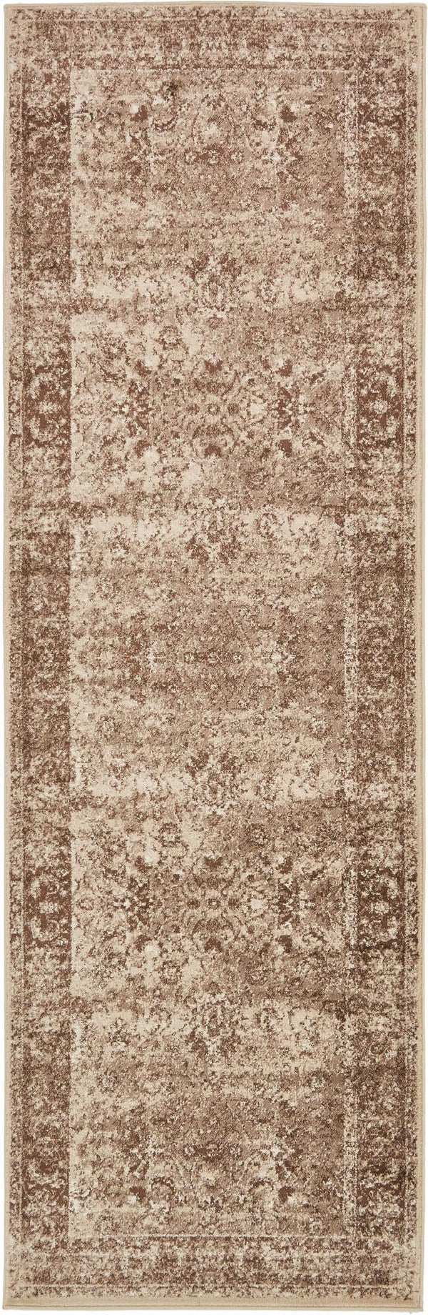 Ankara Elegance Collection Area Rug -  Ephesus (Cream) Runner Cream  lifestyle 11