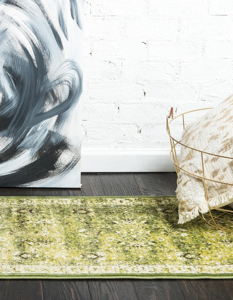 Ankara Elegance Collection Area Rug -  Ephesus (Green) Runner Green  lifestyle 7