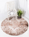 Andes Summit Collection Area Rug - Cotopaxi Round Dark Beige  lifestyle 19