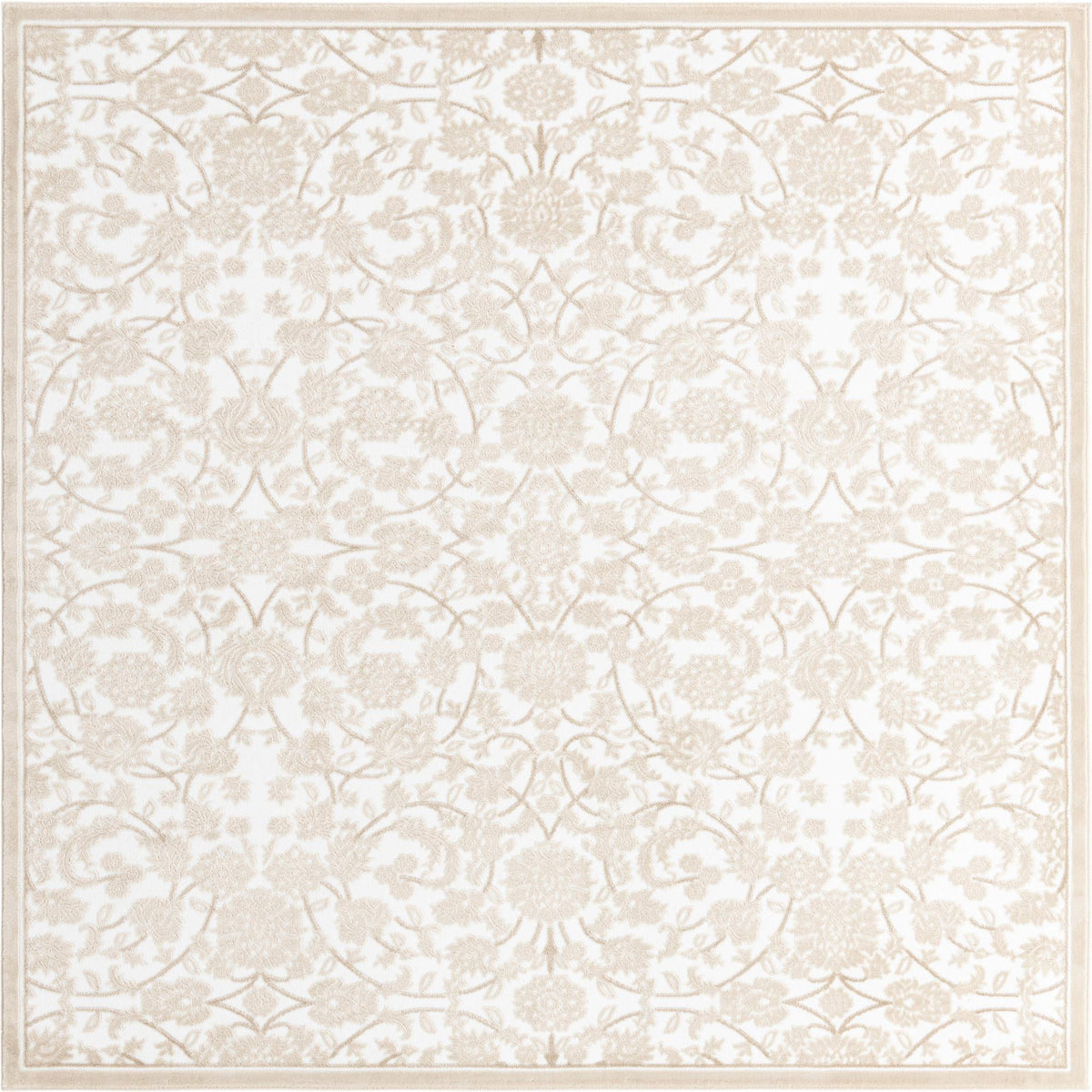 Andes Summit Collection Area Rug -  Chimborazo Square Snow White  lifestyle 11
