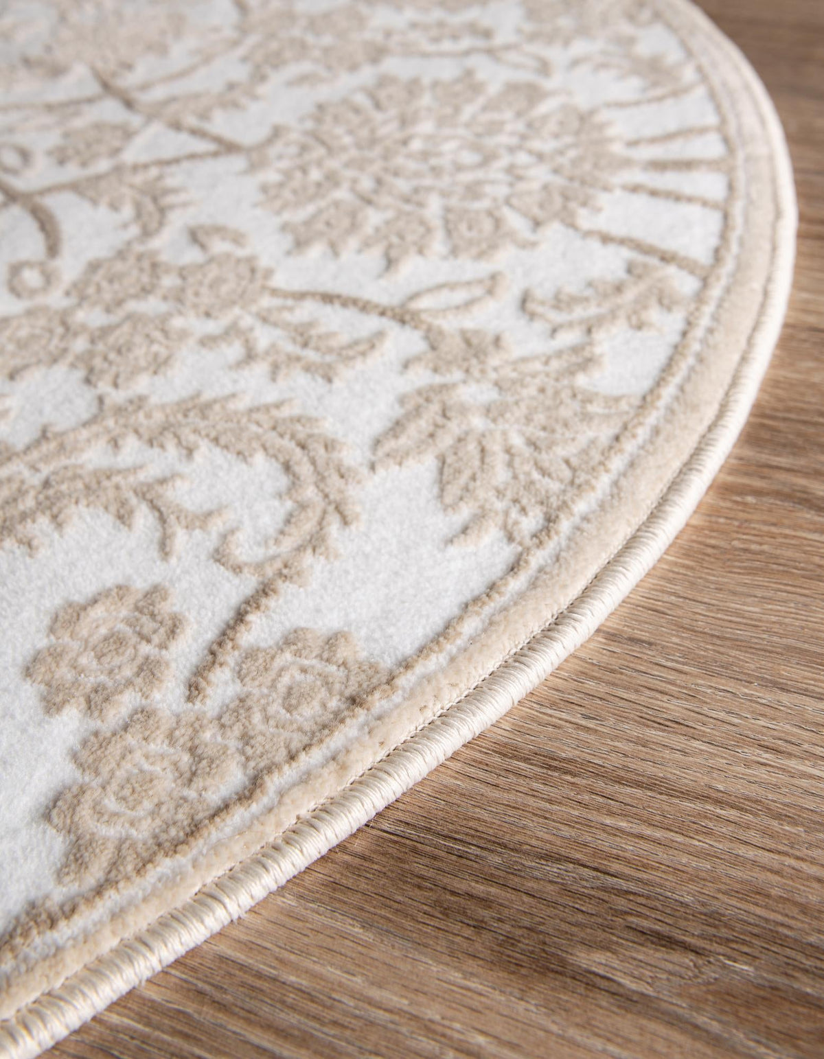 Andes Summit Collection Area Rug -  Chimborazo Round Snow White  lifestyle 56