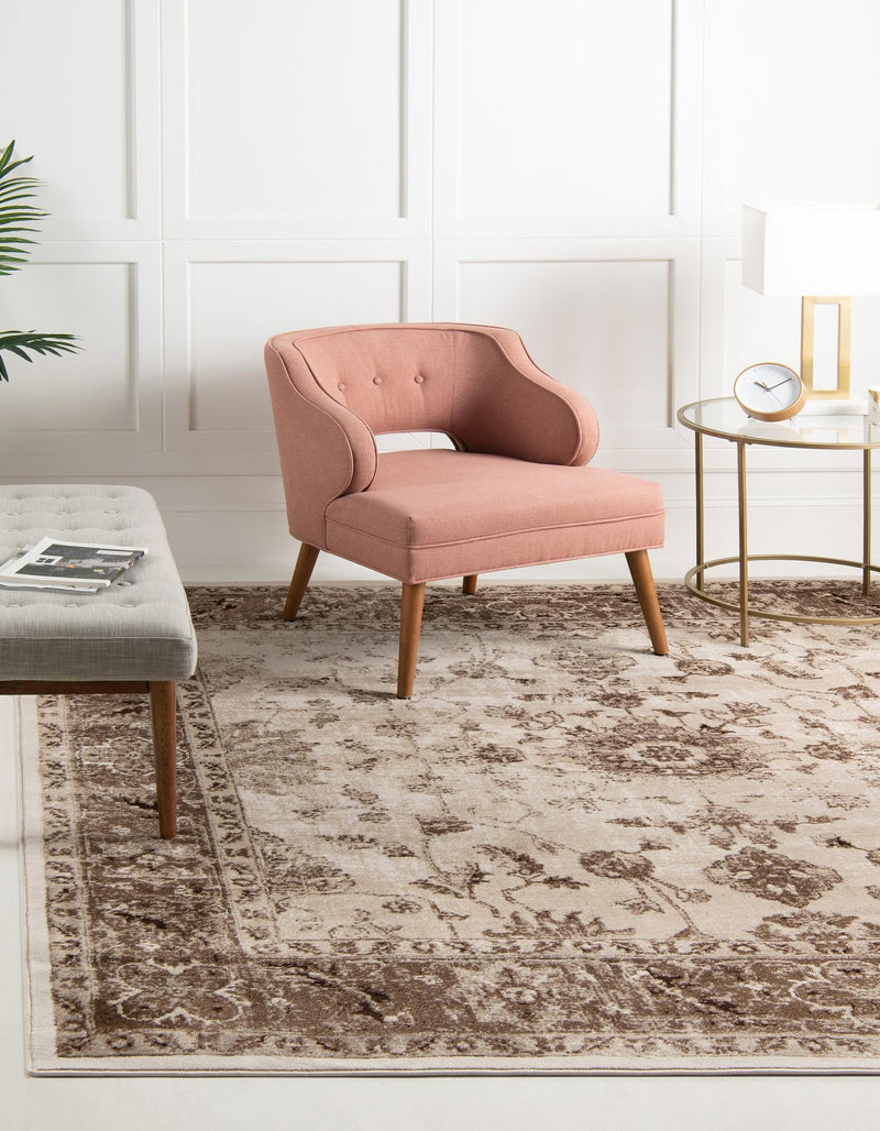 Andes Summit Collection Area Rug -  Aconcagua Square Cream  lifestyle 16