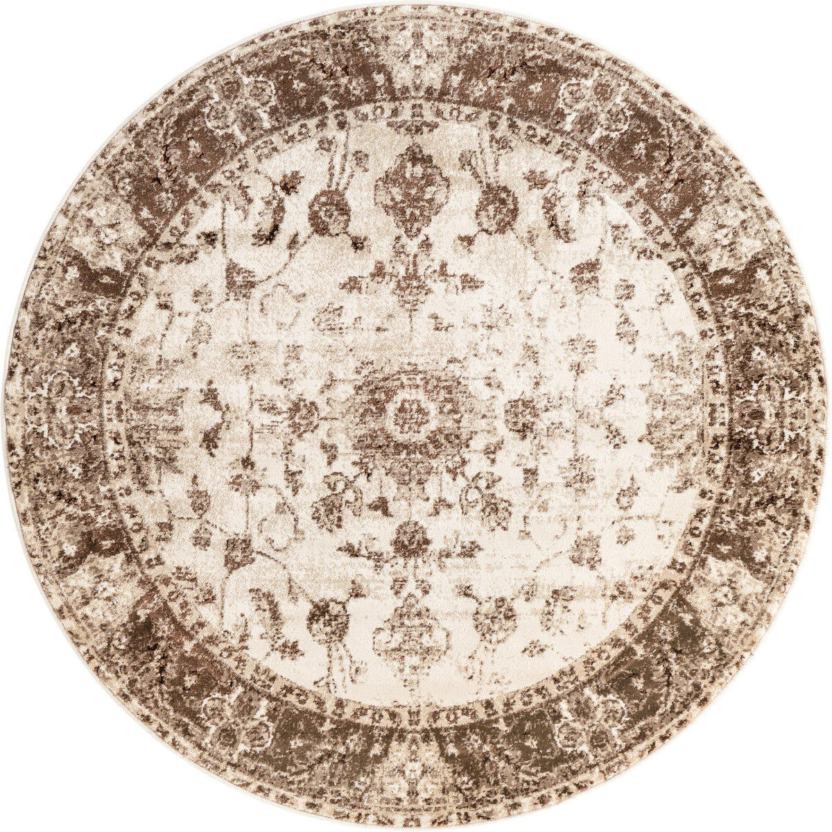 Andes Summit Collection Area Rug -  Aconcagua Round Cream  lifestyle 12