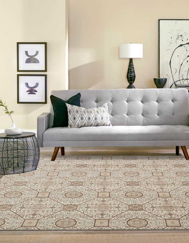 Andes Summit Collection Area Rug -  Ausangate Square Cream  lifestyle 23