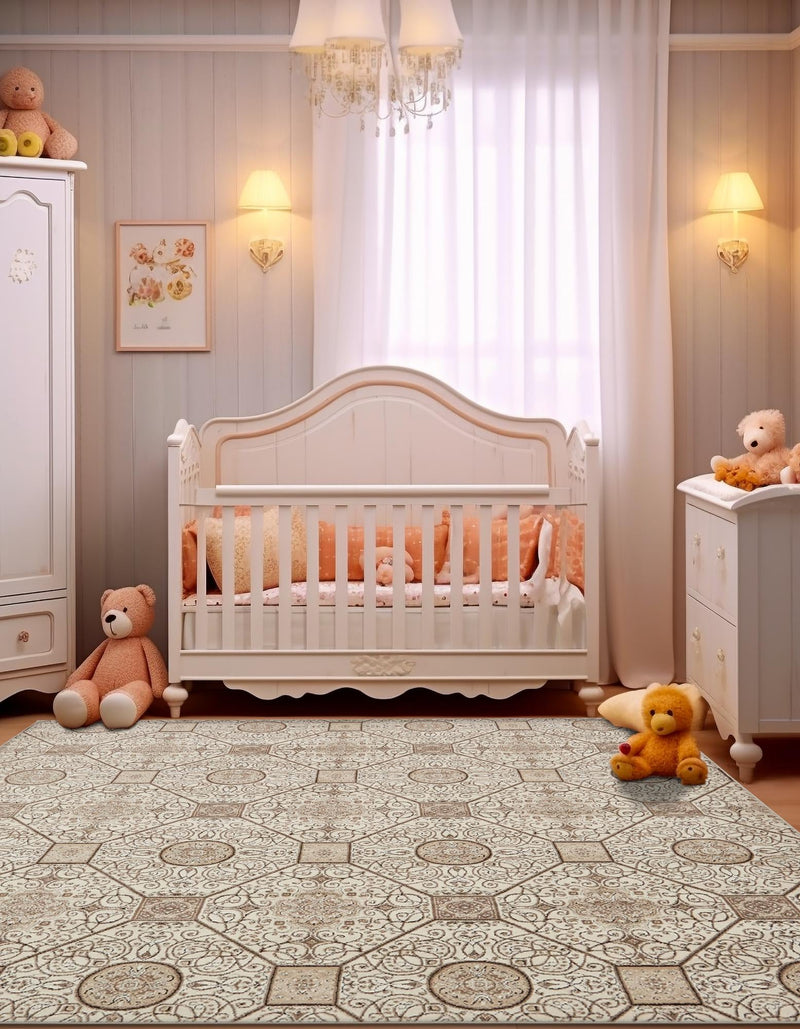 Andes Summit Collection Area Rug -  Ausangate Square Cream  lifestyle 28