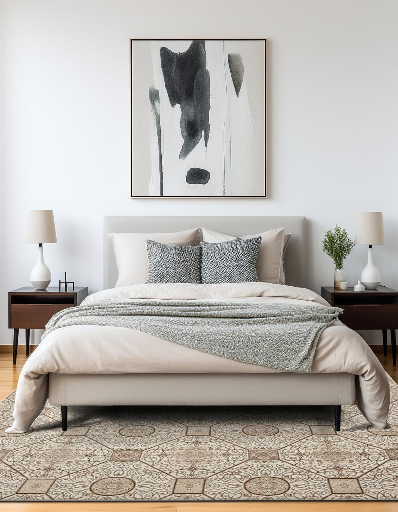 Andes Summit Collection Area Rug -  Ausangate Square Cream  lifestyle 34