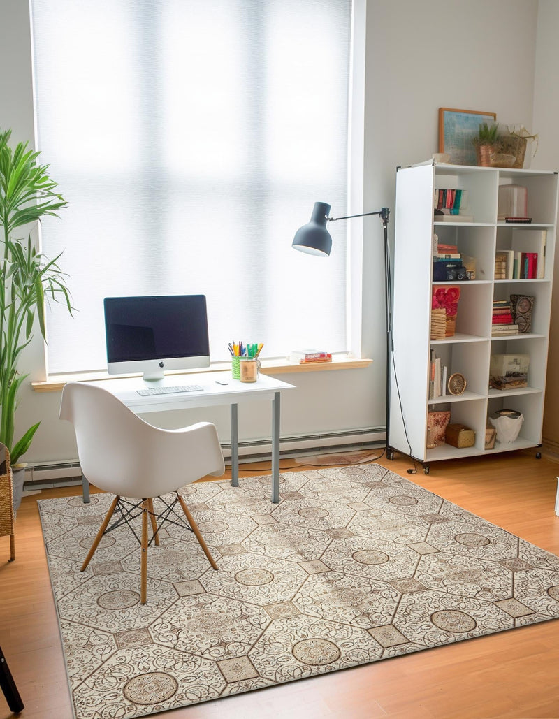 Andes Summit Collection Area Rug -  Ausangate Square Cream  lifestyle 40