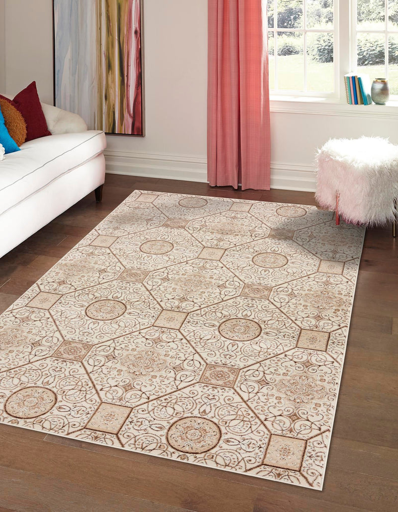 Andes Summit Collection Area Rug -  Ausangate Rectangle Cream  lifestyle 2