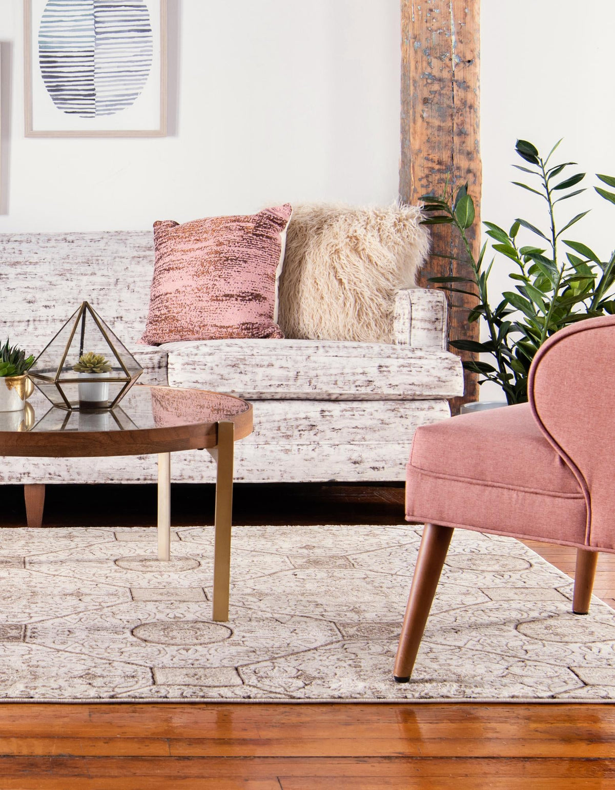 Andes Summit Collection Area Rug -  Ausangate Rectangle Cream  lifestyle 4