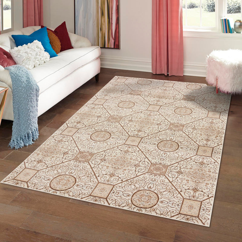 Andes Summit Collection Area Rug -  Ausangate Rectangle Cream  lifestyle 15