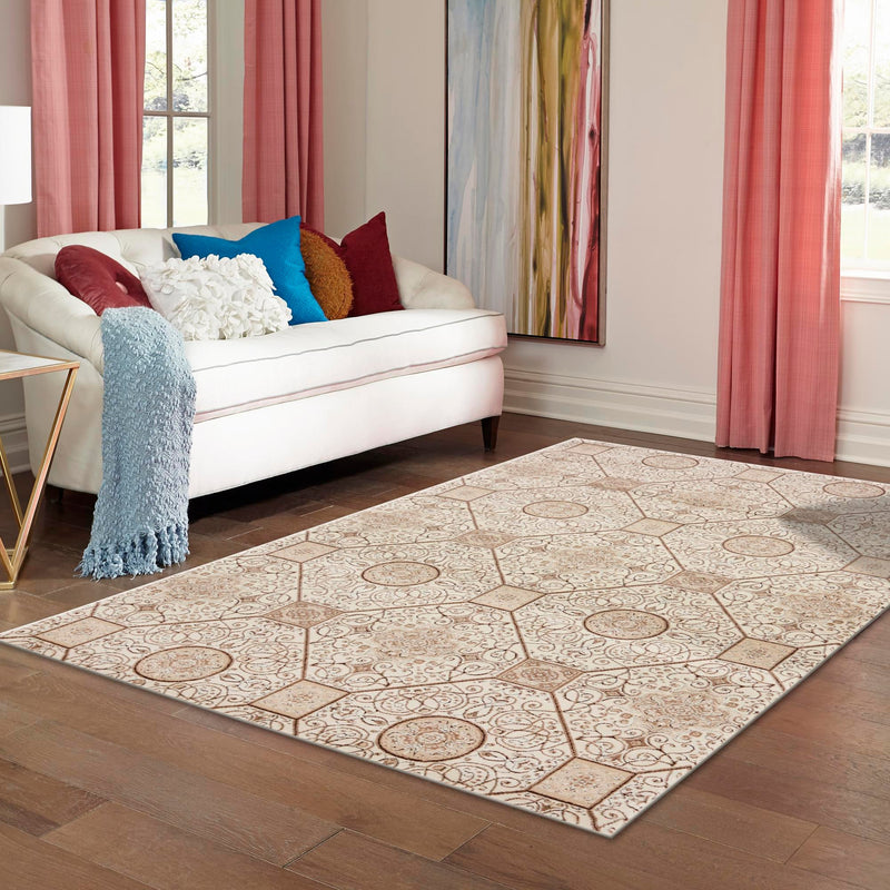 Andes Summit Collection Area Rug -  Ausangate Rectangle Cream  lifestyle 16