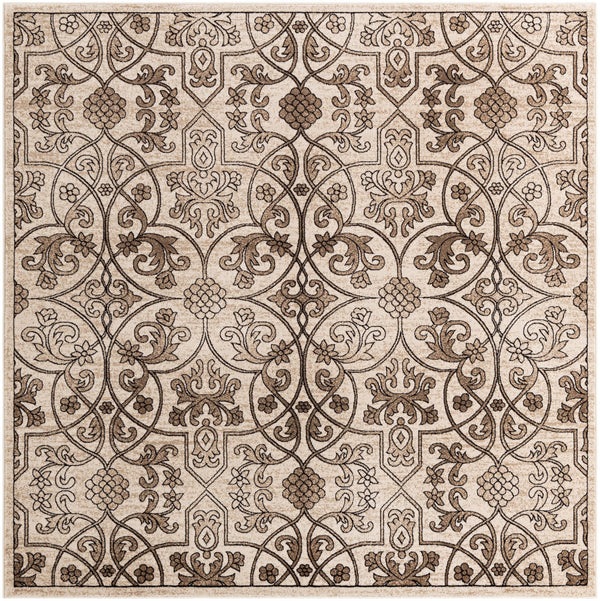 Andes Summit Collection Area Rug -  Merida Square Dark Beige  lifestyle 11