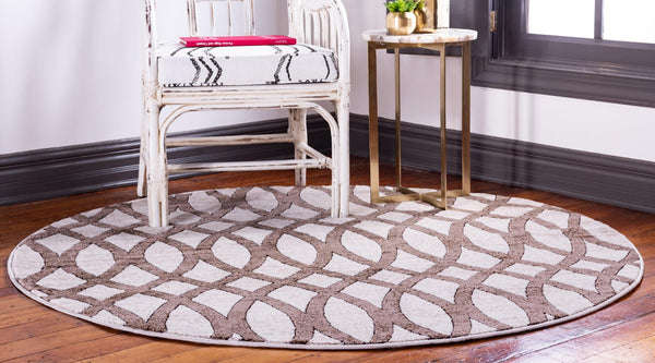 Andes Summit Collection Area Rug -  Tungurahua Round Brown  lifestyle 20
