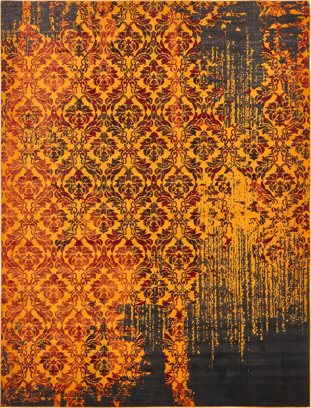 Ankara Elegance Collection Area Rug -  Pamukkale Rectangle Orange Main