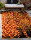 Ankara Elegance Collection Area Rug -  Pamukkale Rectangle Orange  lifestyle 3