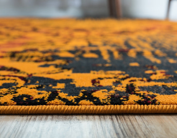 Ankara Elegance Collection Area Rug -  Pamukkale Rectangle Orange  lifestyle 5