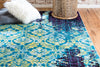 Ankara Elegance Collection Area Rug -  Pamukkale Rectangle Blue  lifestyle 18