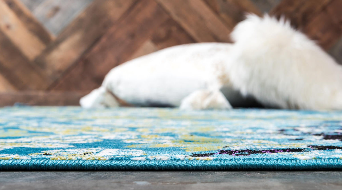 Ankara Elegance Collection Area Rug -  Pamukkale Rectangle Blue  lifestyle 6