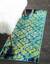 Ankara Elegance Collection Area Rug -  Pamukkale Runner Blue  lifestyle 24