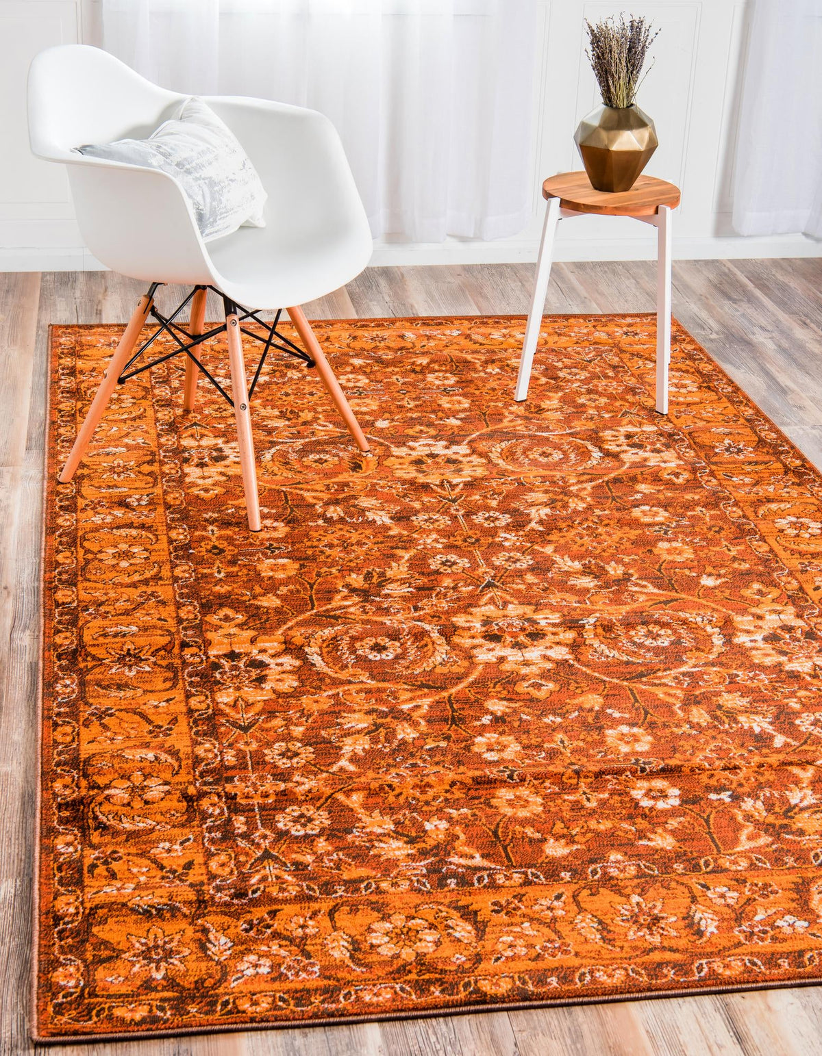 Ankara Elegance Collection Area Rug -  Bodrum Rectangle Chocolate Brown  lifestyle 5