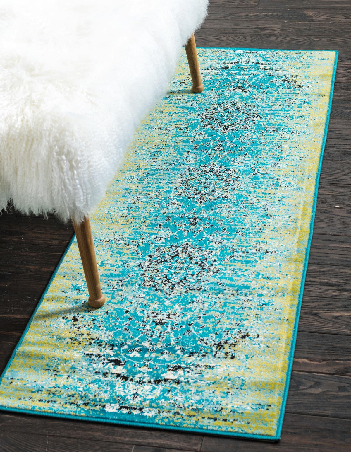 Ankara Elegance Collection Area Rug -  Antalya Runner Blue  lifestyle 13