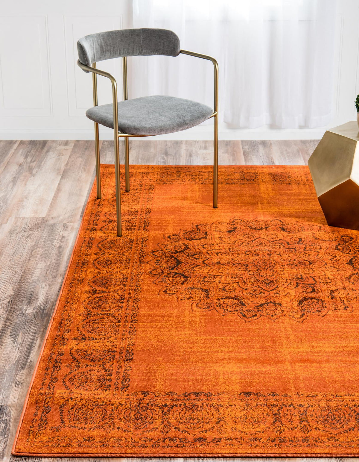 Ankara Elegance Collection Area Rug -  Mardin (Terracotta) Rectangle Terracotta  lifestyle 3