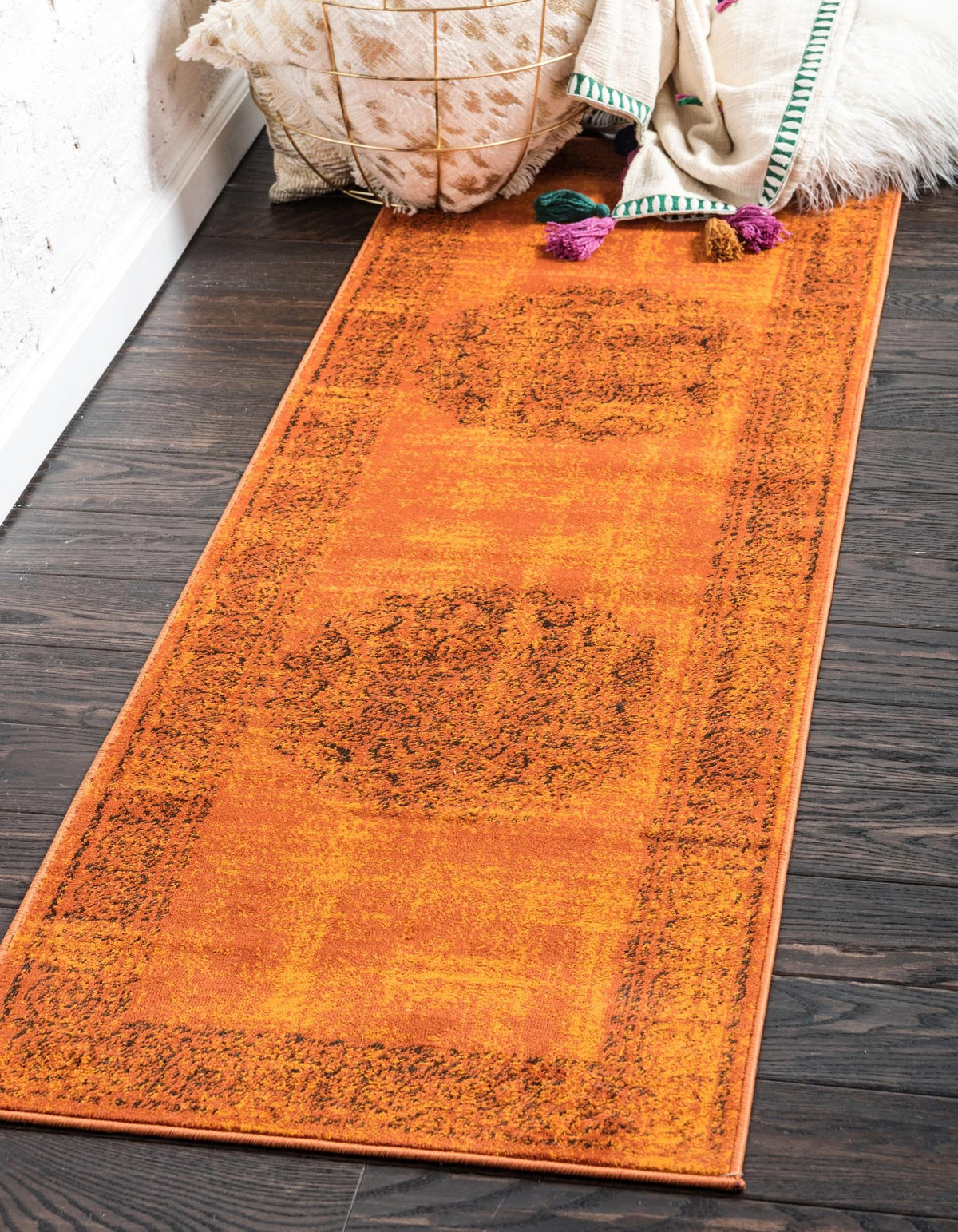 Ankara Elegance Collection Area Rug -  Mardin (Terracotta) Runner Terracotta  lifestyle 10