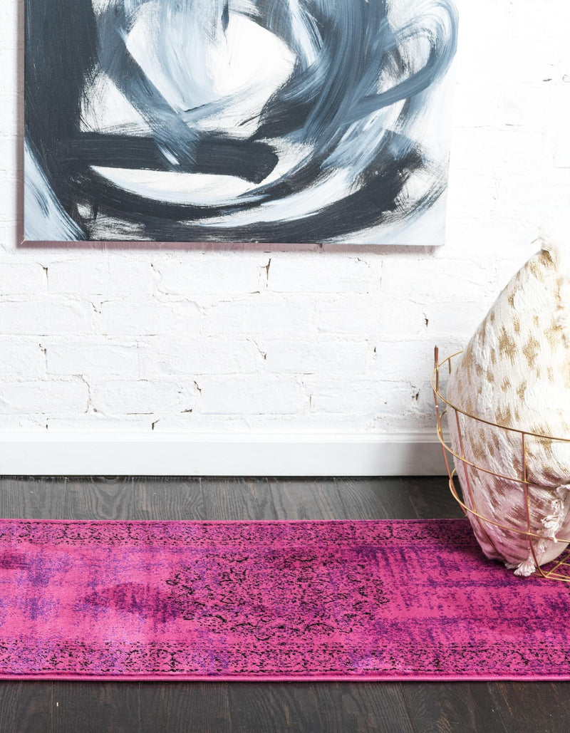 Ankara Elegance Collection Area Rug -  Mardin (Fuchsia) Runner Fuchsia  lifestyle 8