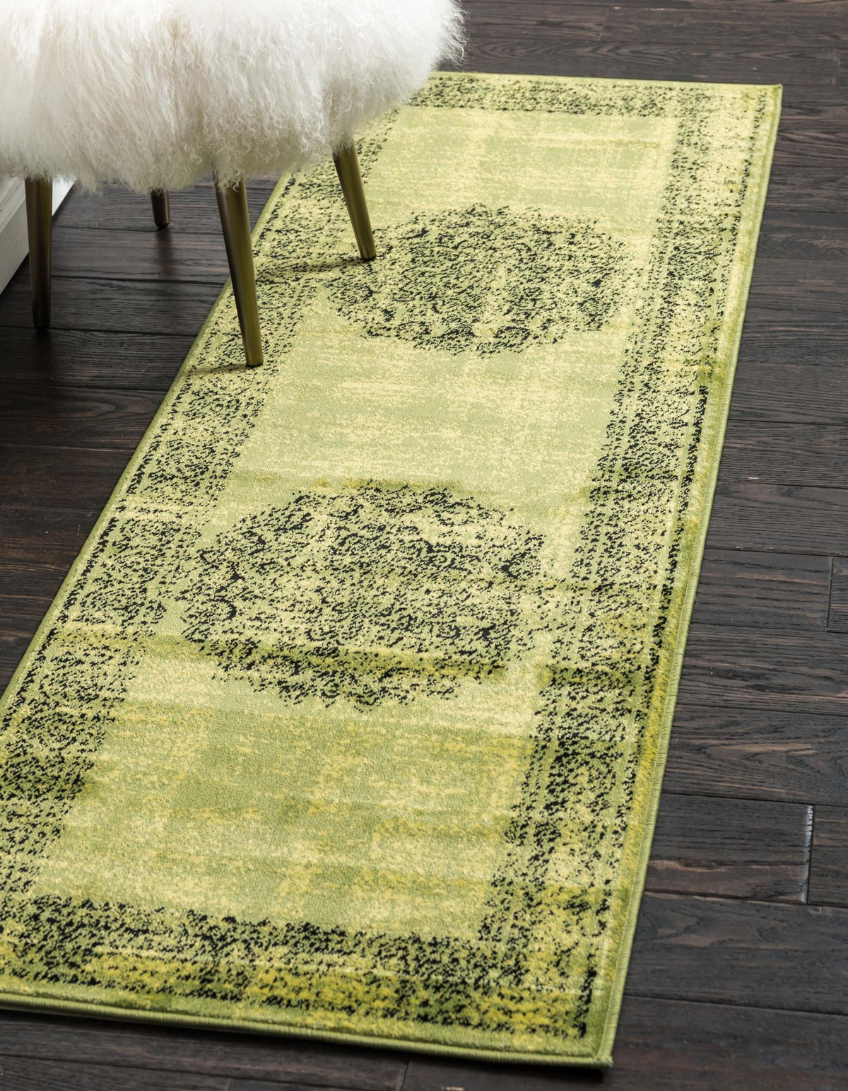 Ankara Elegance Collection Area Rug -  Mardin Runner Sage Green  lifestyle 16