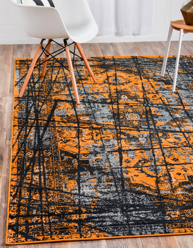 Ankara Elegance Collection Area Rug -  Troy Rectangle Black  lifestyle 4