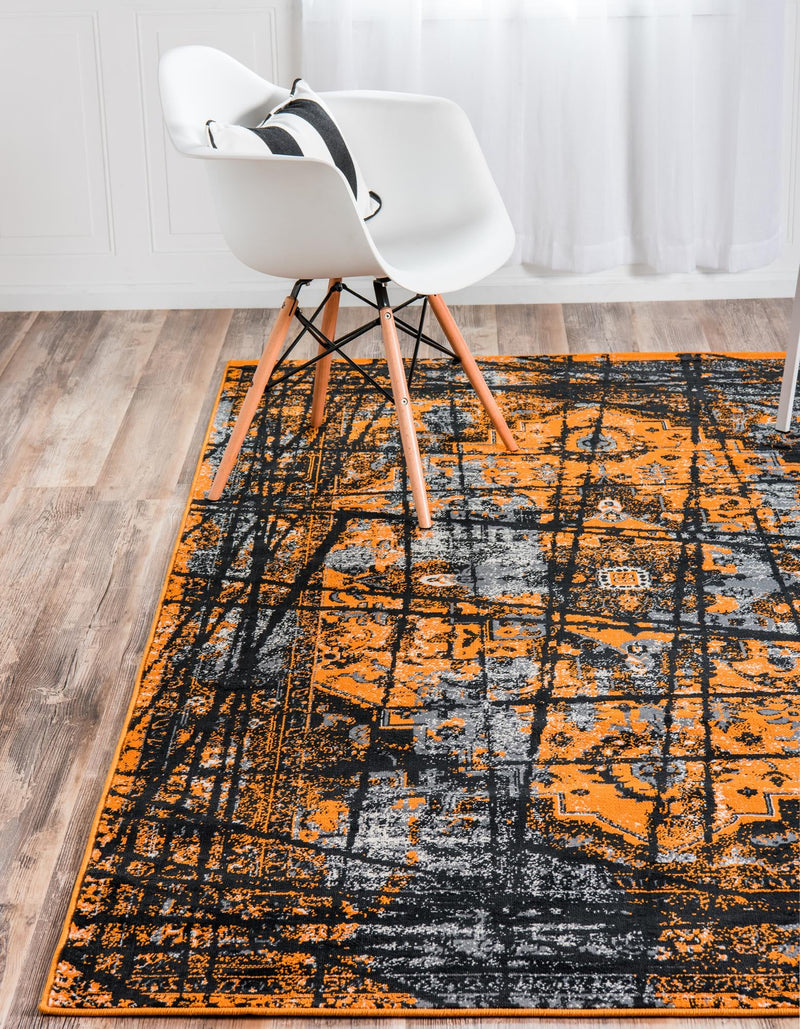 Ankara Elegance Collection Area Rug -  Troy Rectangle Black  lifestyle 8