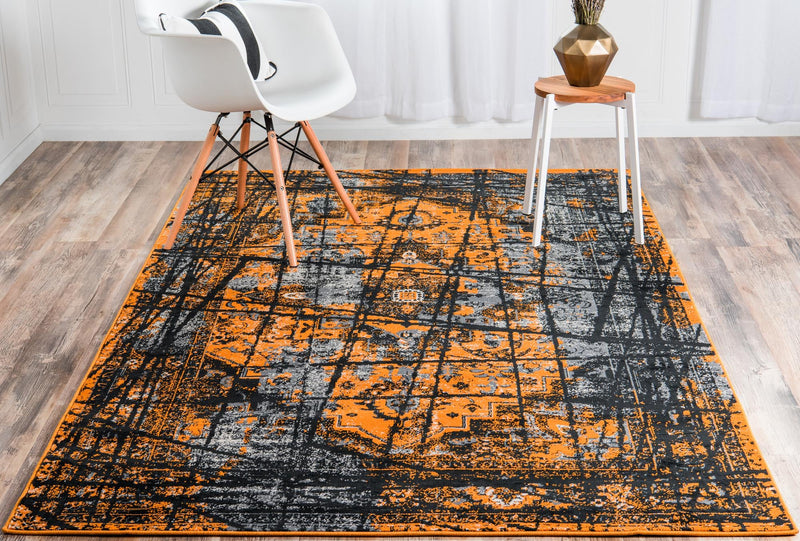 Ankara Elegance Collection Area Rug -  Troy Rectangle Black  lifestyle 10