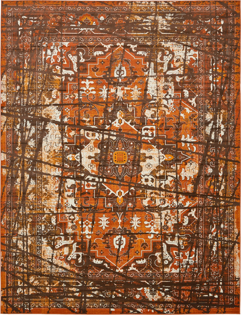 Ankara Elegance Collection Area Rug -  Troy Rectangle Chocolate Brown  lifestyle 2