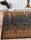 Ankara Elegance Collection Area Rug - Cappadocia Rectangle Black  lifestyle 10