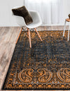 Ankara Elegance Collection Area Rug - Cappadocia Rectangle Black  lifestyle 9