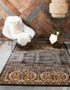 Ankara Elegance Collection Area Rug - Cappadocia Rectangle Black  lifestyle 17