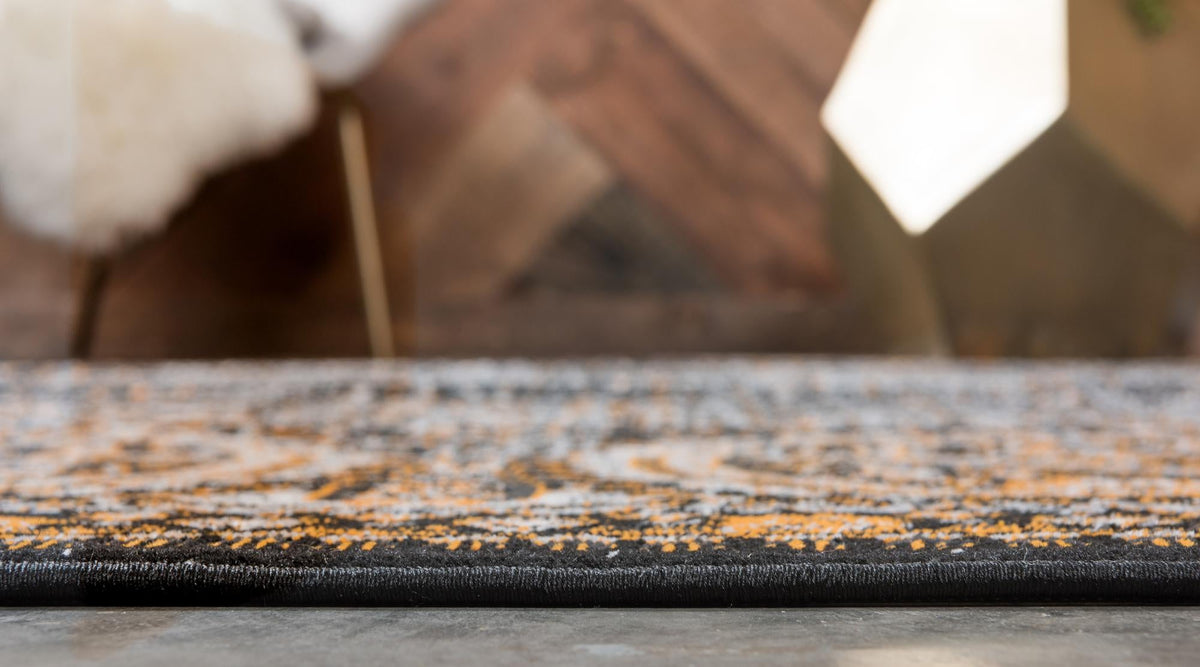 Ankara Elegance Collection Area Rug - Cappadocia Rectangle Black  lifestyle 21